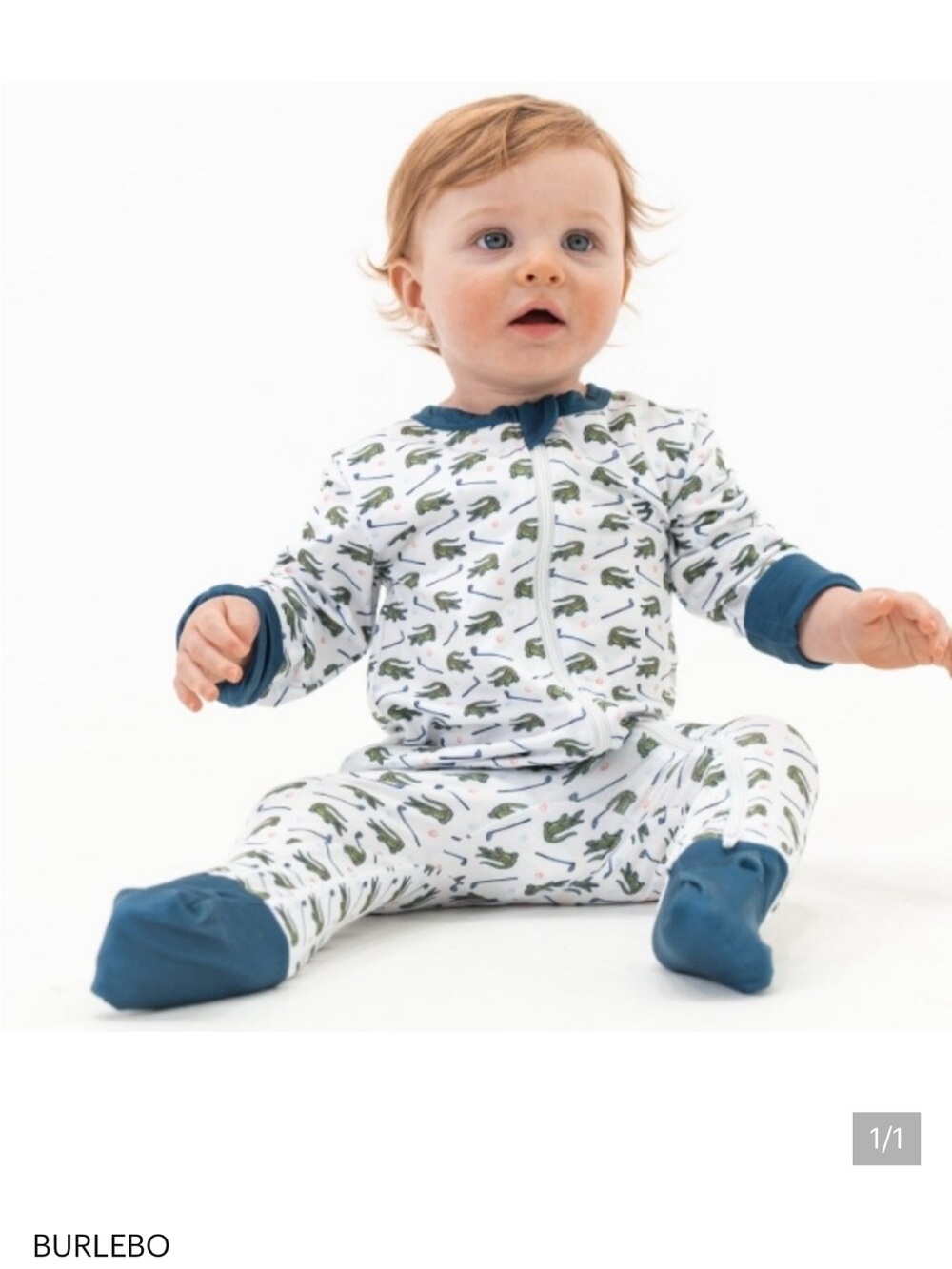 BURLEBO BABY ZIP UP- TAP IT IN print 3-6